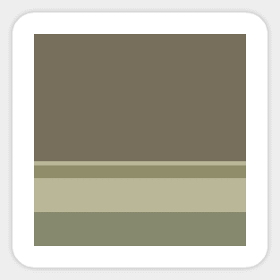 A striking variation of Quincy, Pastel Brown, Camouflage Green, Sage and Artichoke stripes. Sticker